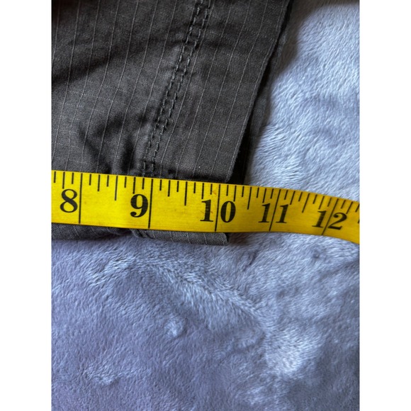 Roundtree & Yorke Mens Washed Utility Cargo Shorts Camo Ripstop Grey Black 40 - Picture 12 of 13